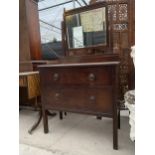 AN OAK DRESSING CHEST