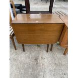 A RETRO TEAK GATELEG DINING TABLE