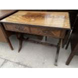 A MAHOGANY SOFA TABLE