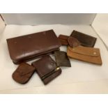 A GENTS LEATHER CASED TOILET SET