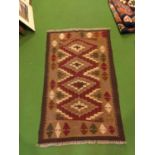 A MAIMANA KILIM RUG 99CM X 60CM