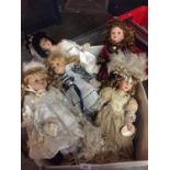 EIGHT COLLECTABLE DOLLS