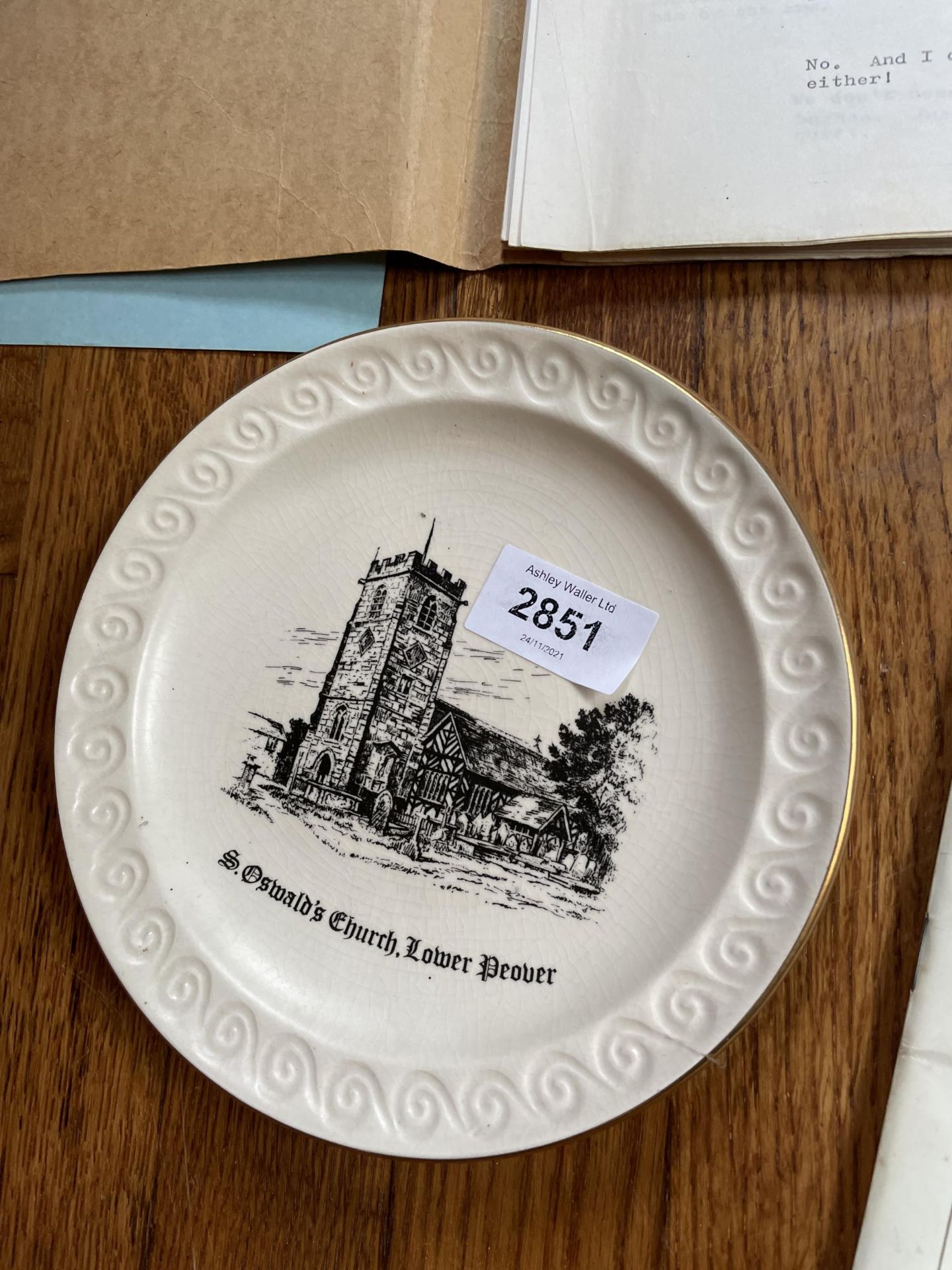 A COLLECTION OF ITEMS RELATING TO ST OSWALDS CHURCH, LOWER PEOVER DATED 1969, COMPRISING PLATE, - Image 4 of 5