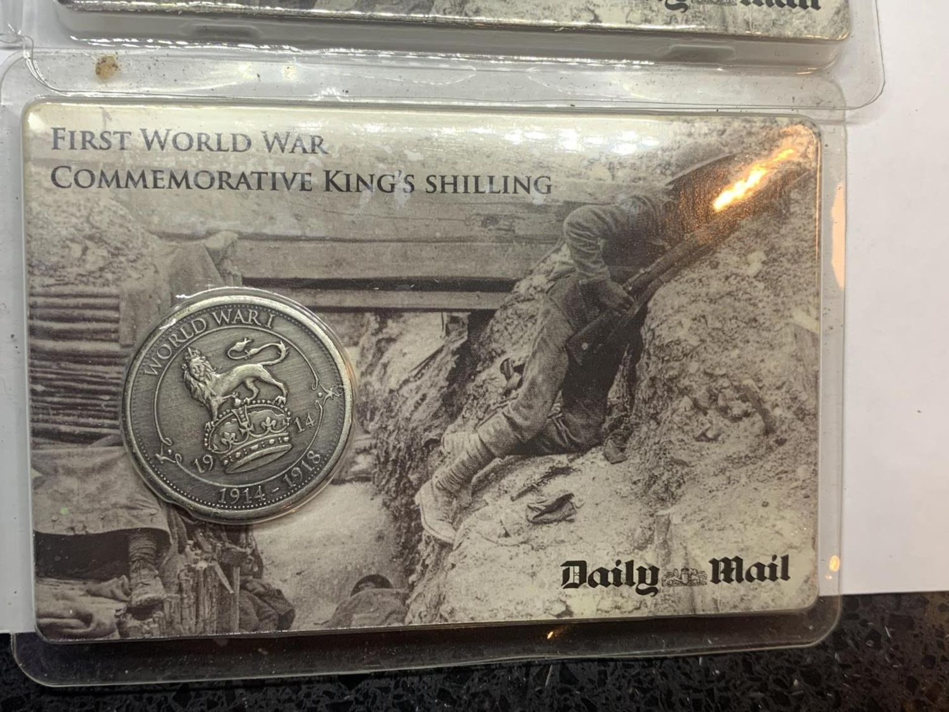 FOUR SILVER PROOF FIRST WORLD WAR COMMEMORATIVE KING'S SHILLINGS - Image 2 of 5