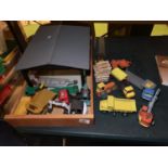 UNBOXED CONSTRUCTION MODELS COMPRISING OF A LARGE BUILDING, DUMPER TRUCK, BULL DOZER, LOW LOADERS,