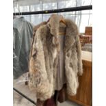 THREE LADIES FUR COATS TO INCLUDE ONE SIZE 14