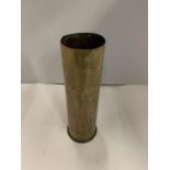 A BRASS GERMAN SHELL CASE MARKED MAGDEBURG SEPT 1916 TO THE BASE