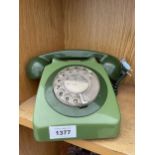A RETRO GREEN DIAL TELEPHONE