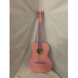 A PINK READY ACE ACCOUSTIC GUITAR