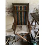 TWO VINTAGE DECK CHAIRS AND A DIRECTORS CHAIR