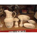 SEVEN PIECES OF ROYAL WINTON 'THE COUNTRY DIARY COLLECTION' TO INCLUDE A LARGE JUG, BOWL, BUD VASE
