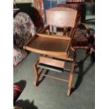 A INFANT'S METAMORPHIC HIGH CHAIR