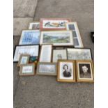 AN ASSORTMENT OF FRAMED PRINTS AND PICTURES