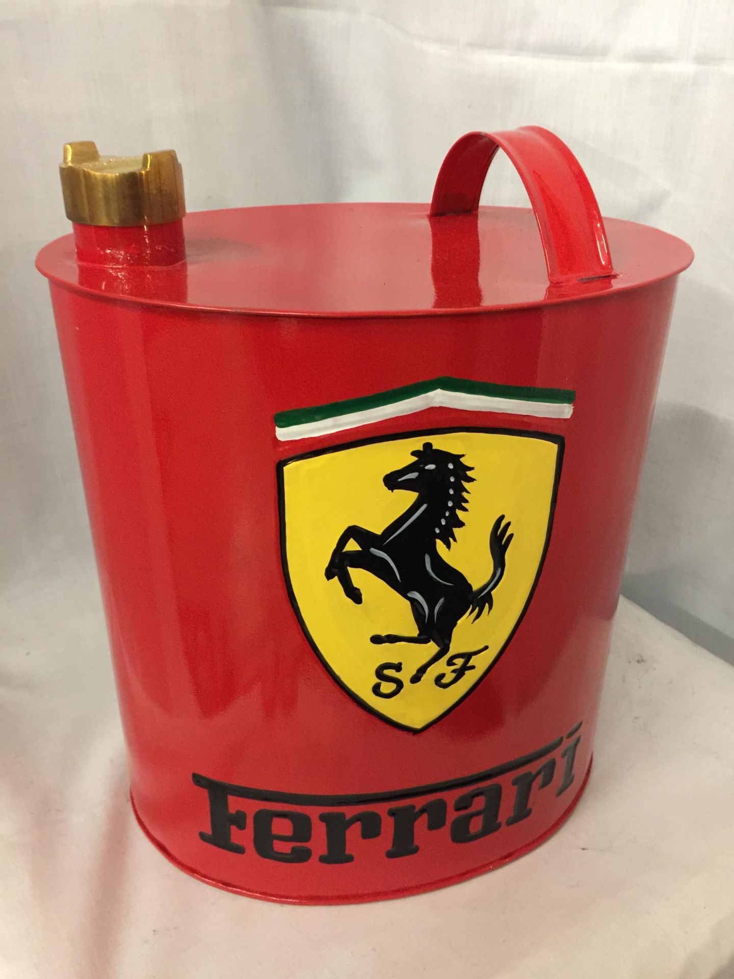 A RED FERRARI PETROL CAN