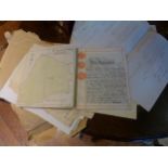 A PACKET OF EARLY 20TH CENTURY LEGAL DOCUMENTS RELATING TO PEOVER HALL, LAND AN COTTAGES, FREE GREEN