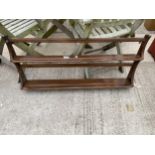 AN ERCOL PLATE RACK, 38" WIDE