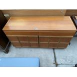 A RETRO TEAK MCINTOSH SIDEBOARD UNIT, 48" WIDE