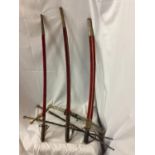 SIX ASSORTED DISPLAY SWORDS TO INCLUDE TWO SPANISH SWORDS ETC