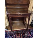 A 19TH CENTURY OAK OCCASIONAL TABLE WITH SINGLE DRAWER W - 70CM