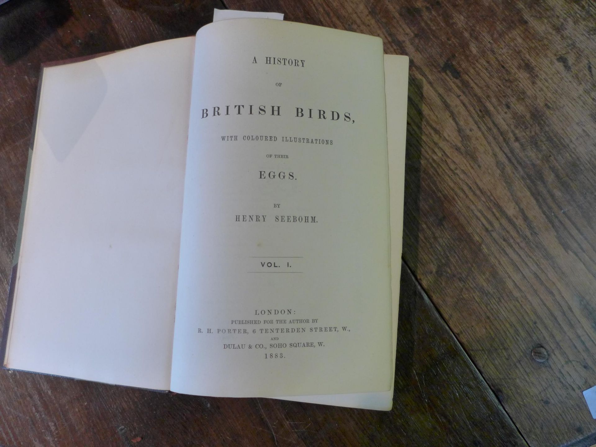 HENRY SEEBOHN 'A HISTORY OF BRITISH BIRDS' IN FOUR VOLUMES, LONDON 1883 - Image 2 of 2