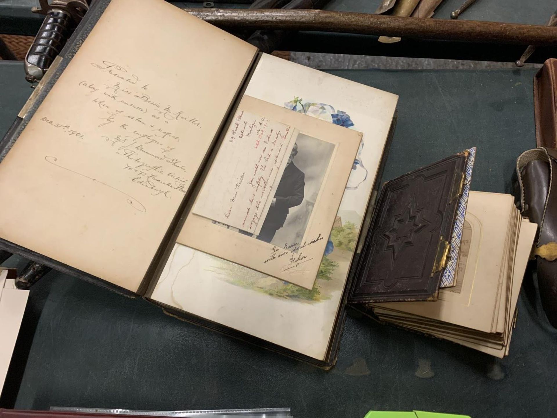 TWO EARLY 1900'S PHOTOGRAPH ALBUMS FILLED WITH FAMILY PHOTOS