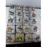 TWENTY BOXED HAND PAINTED DEL PRADO MOUNTED FIGURES TO INCLUDE ATTILA THE HUN, MONGOL, WARRIORS ETC