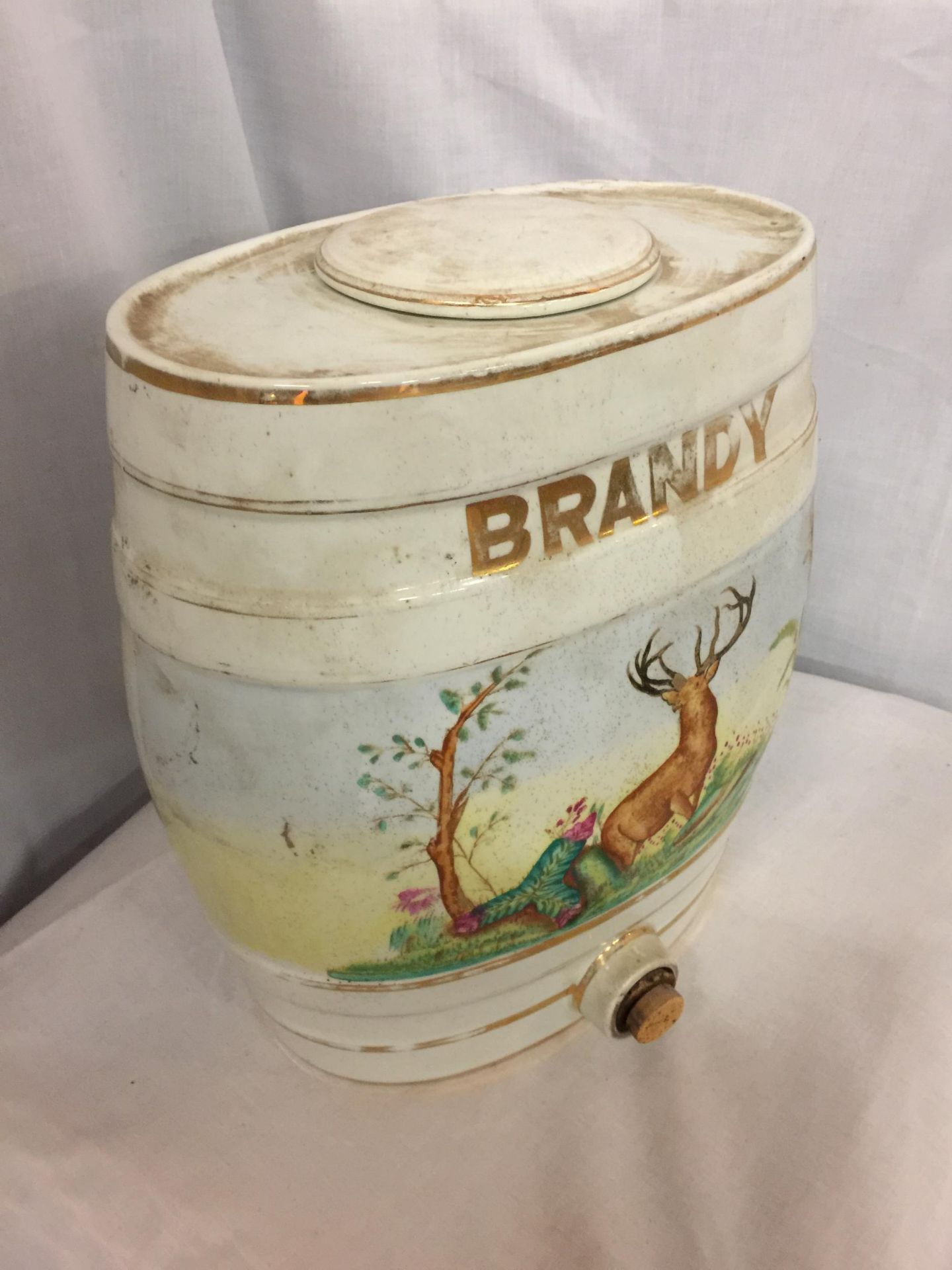 A LARGE CERAMIC BRANDY BARREL 32CM TALL - Image 2 of 3