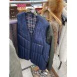 A MENS BARBOUR GILLET JACKET AND A FURTHER MENS JACKET