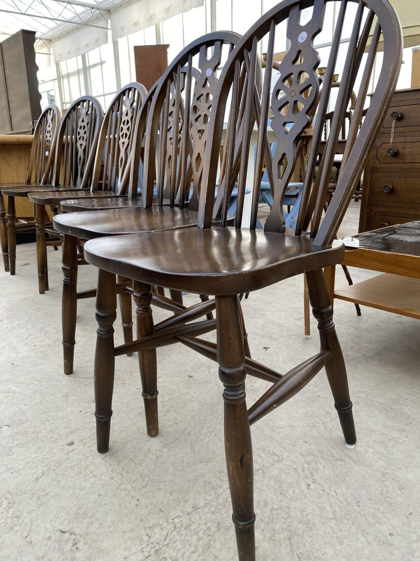 SIX WHEELBACK DINING CHAIRS - Image 2 of 3