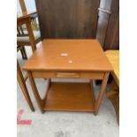 A RETRO TEAK G-PLAN BEDSIDE OR LAMP TABLE WITH PULL-OUT SLIDE 19.5" WIDE