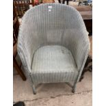 A LLOYD LOOM BEDROOM CHAIR