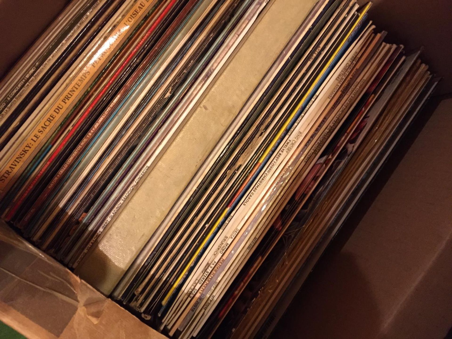 A LARGE BOX OF LP RECORDS AND A BLUE STORAGE BOX ALSO CONTAINING LP'S TO INCLUDE SINATRA, BING - Image 2 of 3