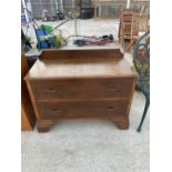 A MID 20TH CENTURY CHEST OF TWO DRAWERS, 36" WIDE