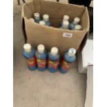 A COLLECTION OF 16 BOTTLES OF BLUE PAINT