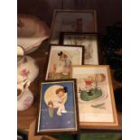 FIVE MABEL LUCIE ATTWELL FRAMED PRINTS