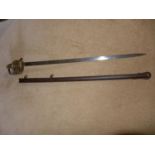 A QUEEN VICTORIA 1845/1854 LIGHT INFANTRY OFFICERS SWORD, 82CM BLADE WITH ORIGINAL OWNERS