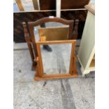 TWO MODERN SWING FRAME MIRRORS