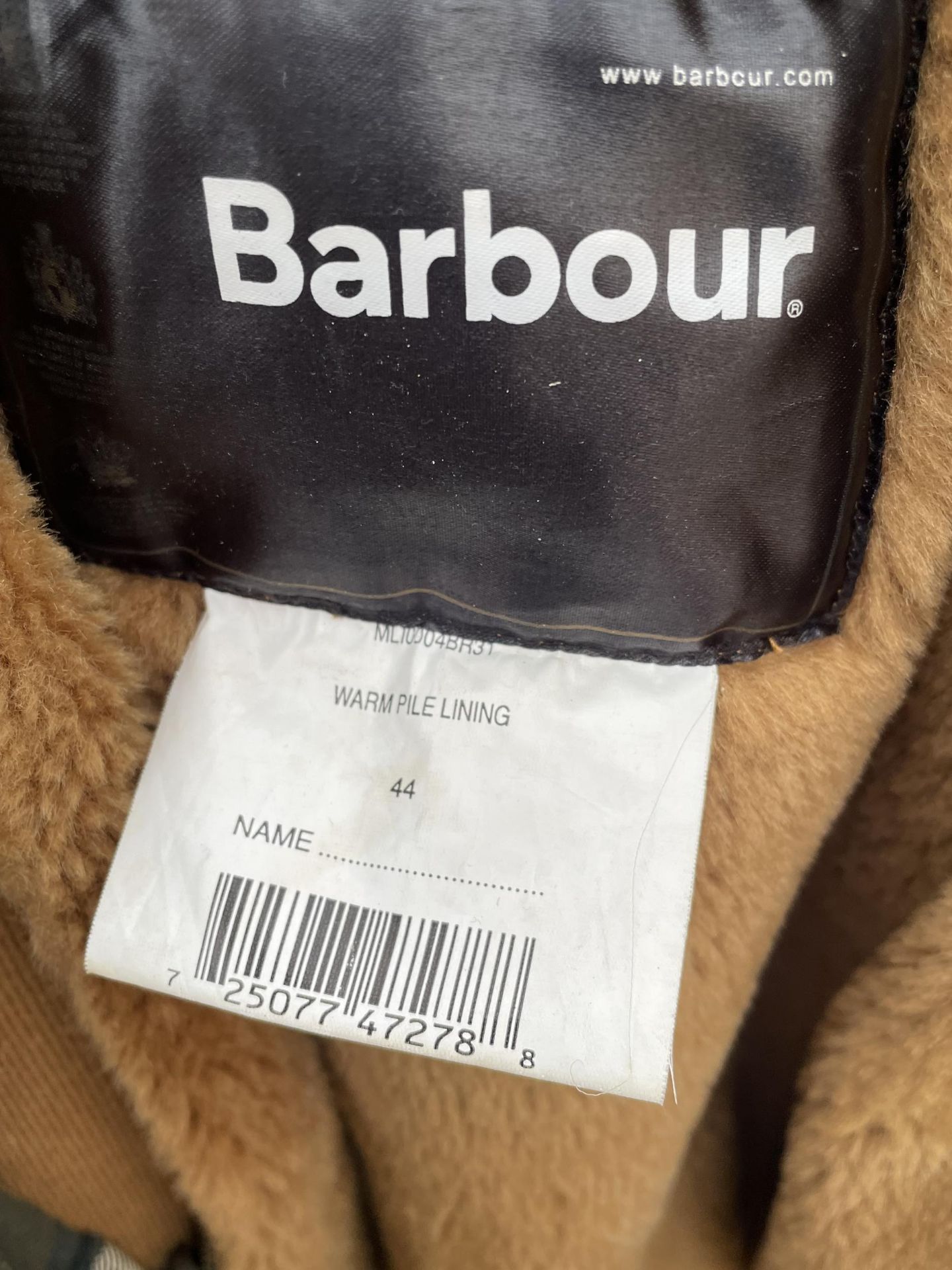 A 44INCH BARBOUR WAX JACKET - Image 2 of 2