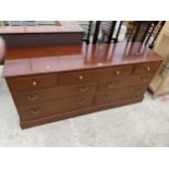 A RETRO G-PLAN BEDROOM CHEST, 63" WIDE