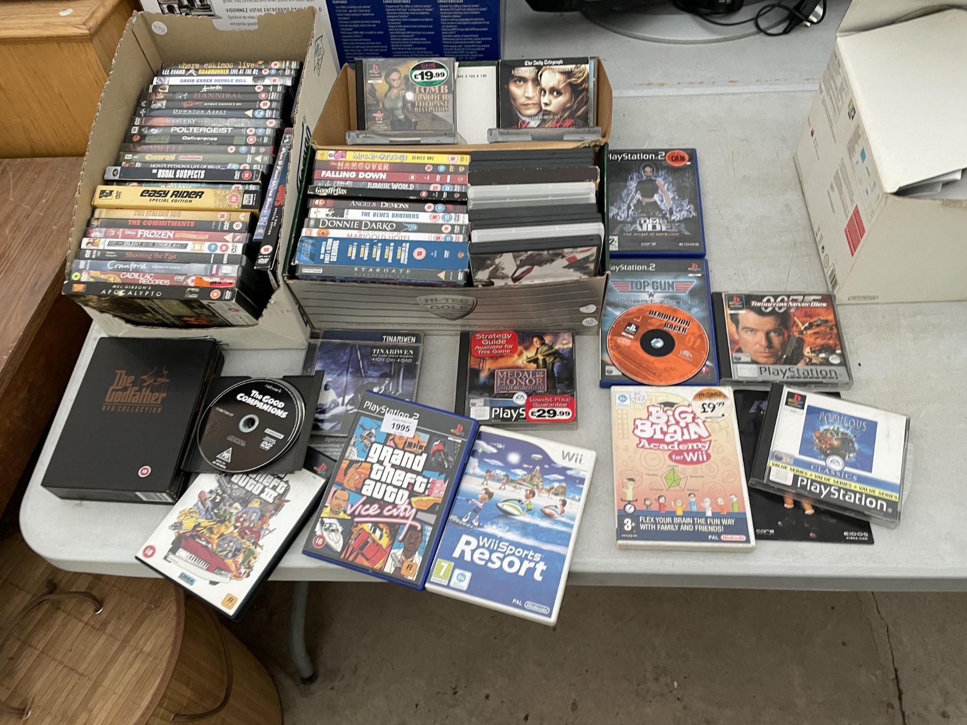 AN ASSORTMENT OF GAMES, AND DVDS
