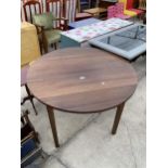 A MODERN 37.5" DIAMETER DROP-LEAF TABLE