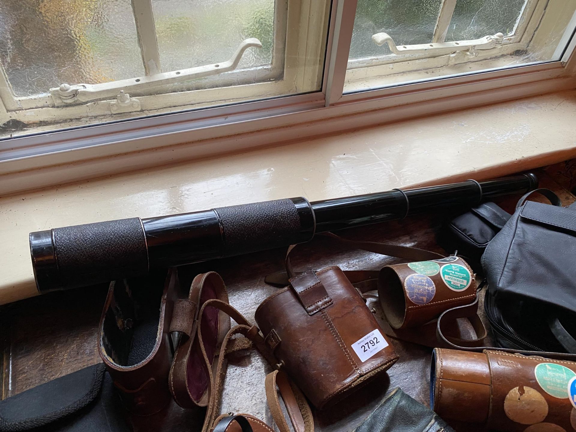 A COLLECTION OF THREE SETS OF BINOCULARS, THREE DRAW TELESCOPE, OPERA GLASSES ETC - Image 2 of 5