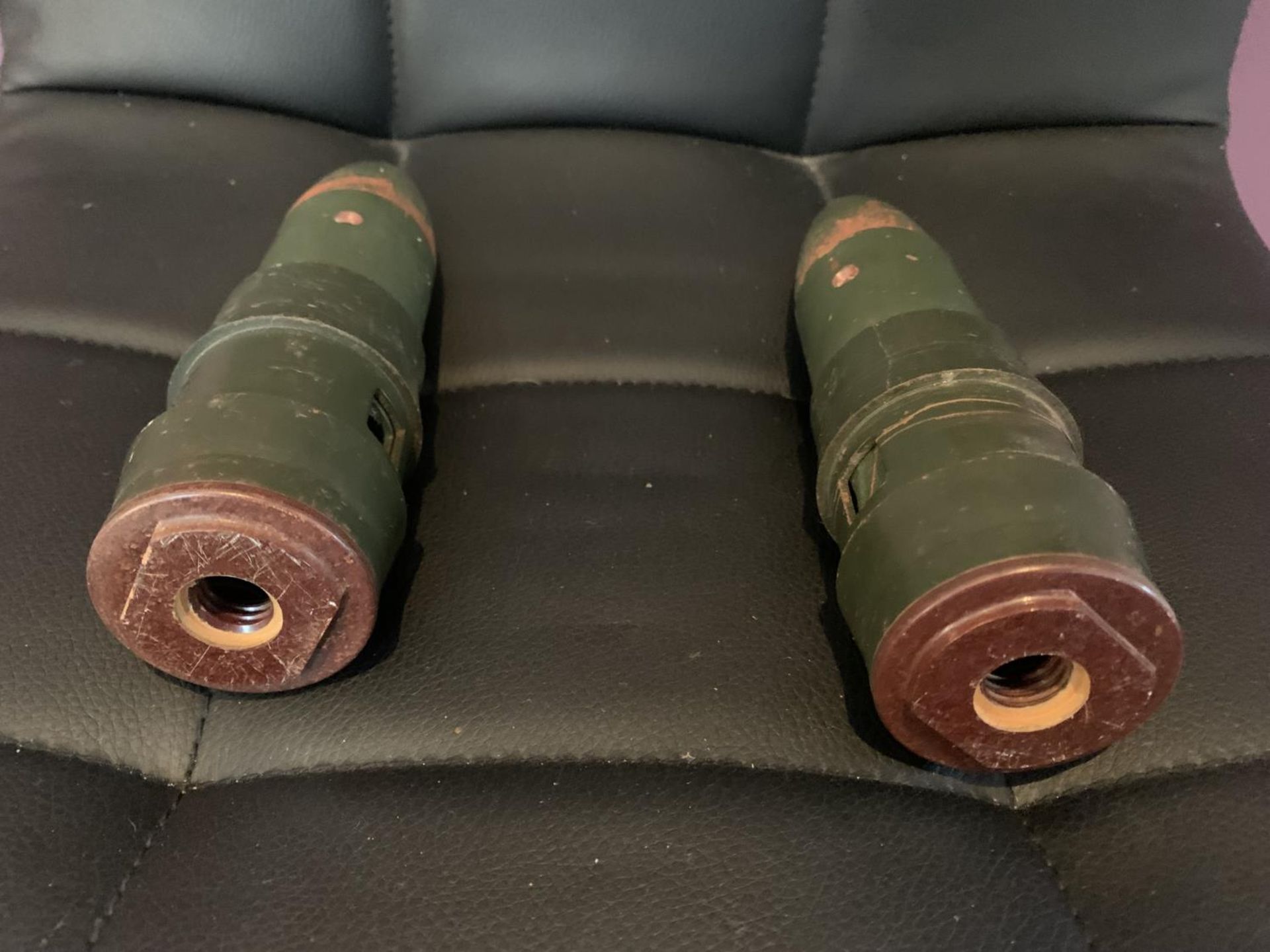 A PAIR OF CANNON SHELLS - Image 2 of 2