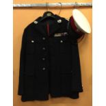 A ROYAL MARINES CAPTAINS DRESS UNIFORM DATED 1961 COMPRISING JACKET AND TROUSERS, THE JACKET WITH