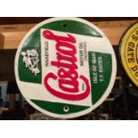 A ROUND CASTROL MOTOR OIL SIGN