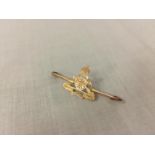 A 9CT GOLD ROYAL ARTILLERY SWEETHEART BROOCH, 2.07G