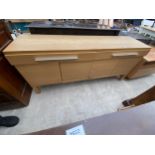 A MODERN OAK EFFECT SIDEBOARD, 61" WIDE