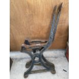 A PAIR OF VINTAGE CAST BENCH ENDS