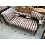 AN EDWARDIAN CHAISE LONGUE