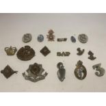 SEVENTEEN VARIOUS MILITARIA RELATED BADGES